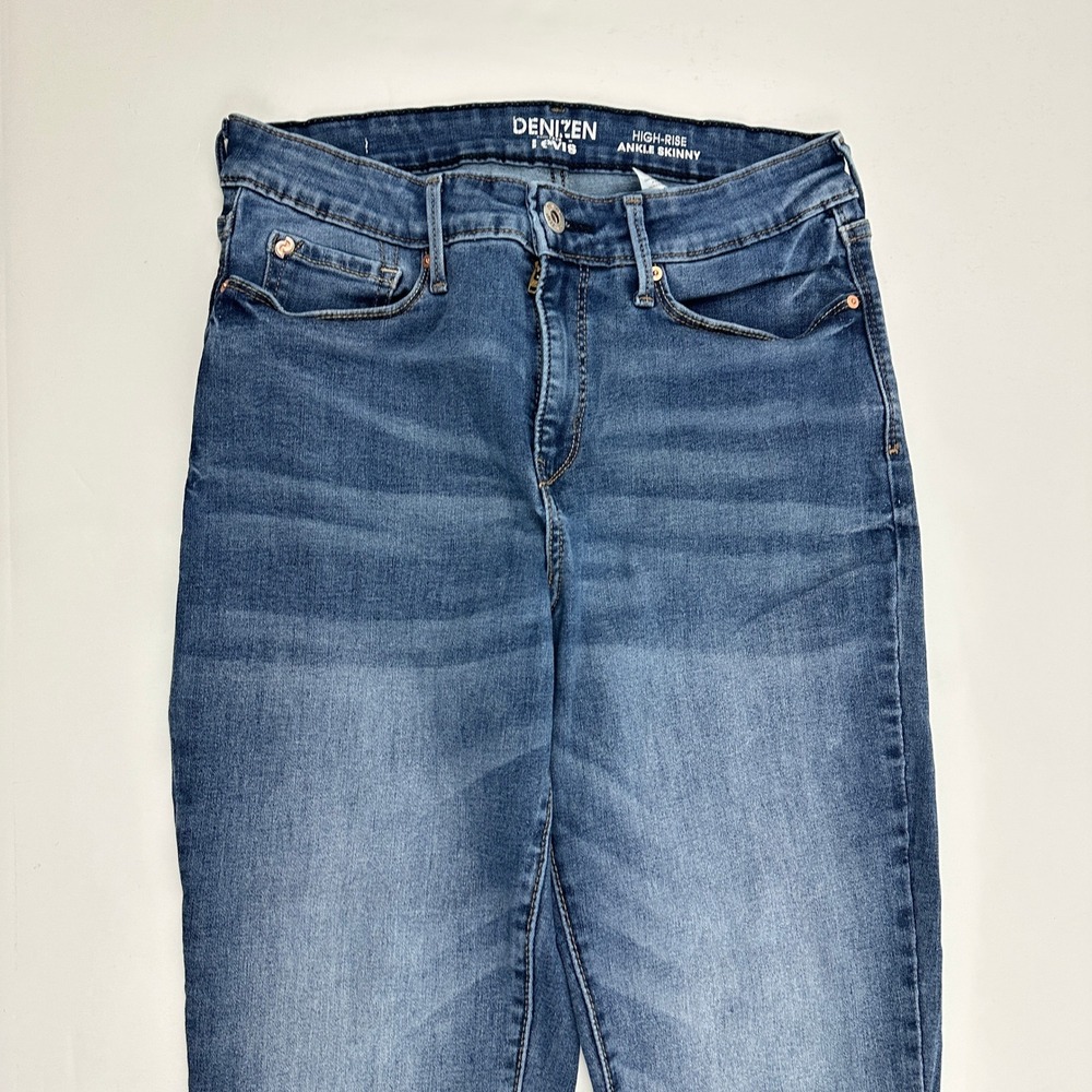 Denizen Levi's High Rise Ankle Skinny Jeans Womens 6 Medium Wash Stretch - Picture 2 of 6